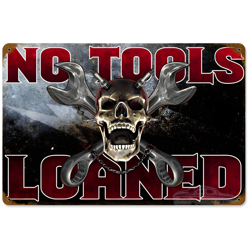 No Tools Loaned with Wood Frame Sign - 12" x 18"