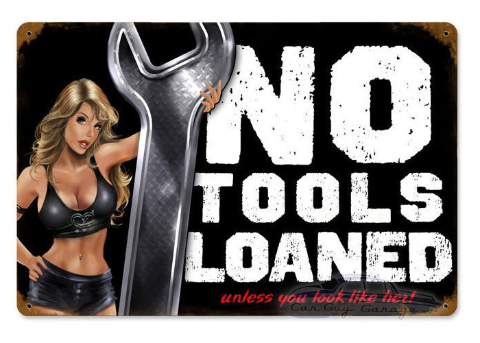 No Tools Pinup with Wood Frame Sign - 12" x 18"