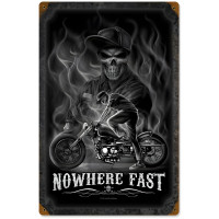 Nowhere Fast Metal Sign - 12" x 18"