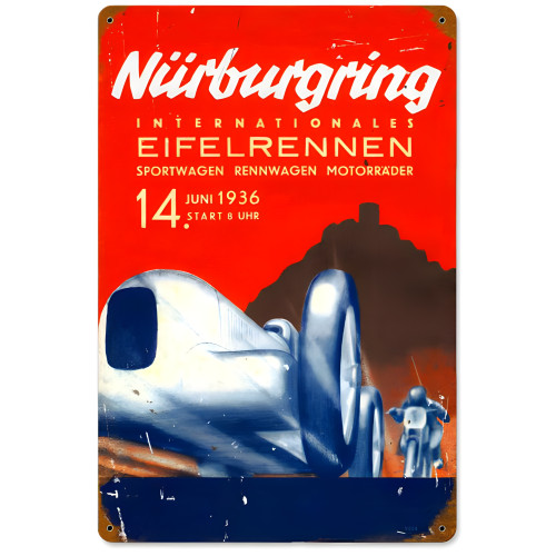 Nurburgring Metal Sign - 18" x 12"