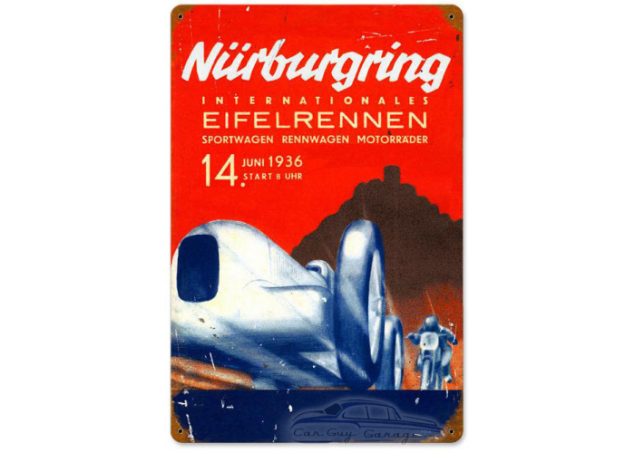Nurburgring Metal Sign - 18" x 12"