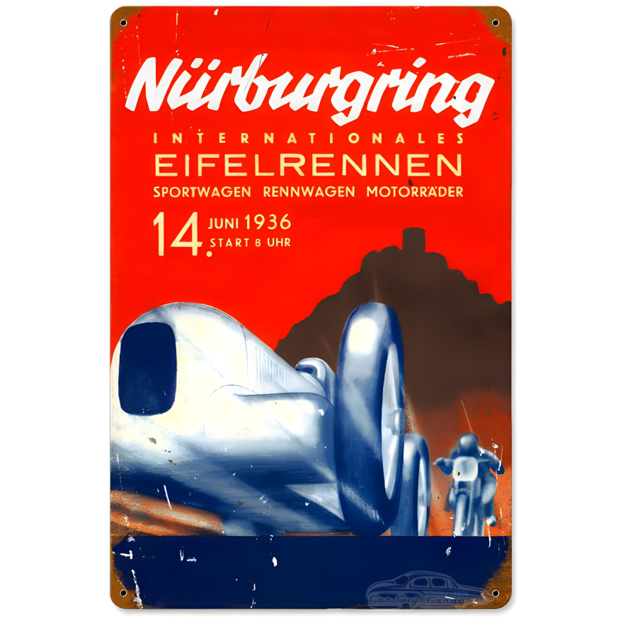 Nurburgring Metal Sign - 18" x 12"