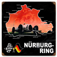 Nurburgring Metal Sign - 12" x 12"