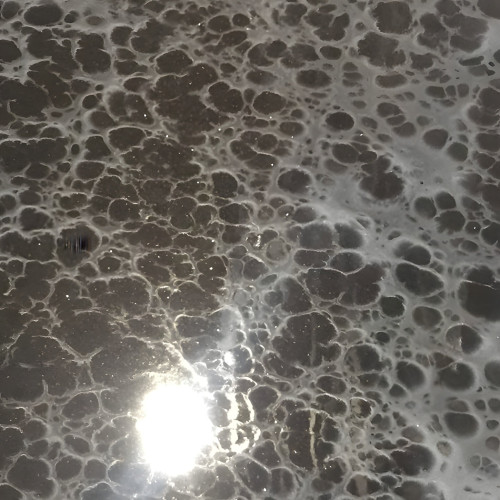 Obsidian Silver Basecoat With Dark Secret Effects Metallic Epoxy 