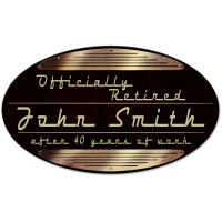 Officially Retired Retro Metal Sign - 24" x 14"