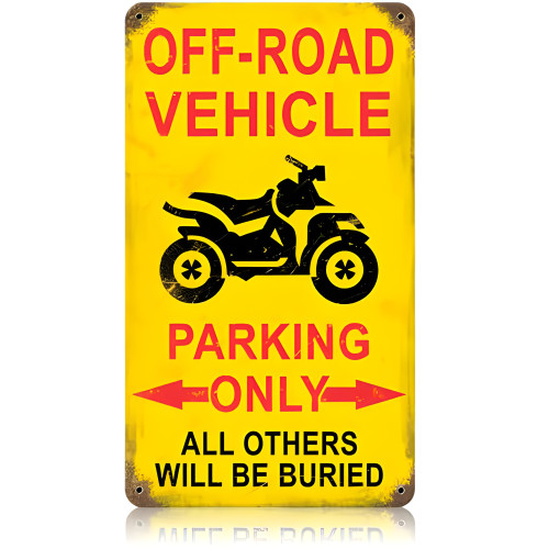 Off-Road Parking Metal Sign - 8" x 14"