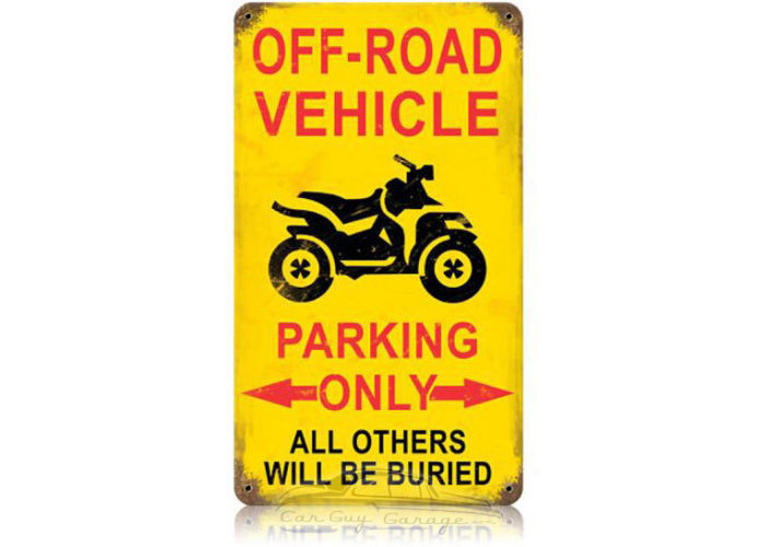 Off-Road Parking Metal Sign - 8" x 14"