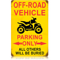 Off-Road Parking Metal Sign - 12" x 18"