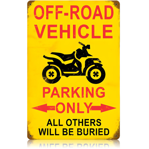 Off-Road Parking Metal Sign - 12" x 18"