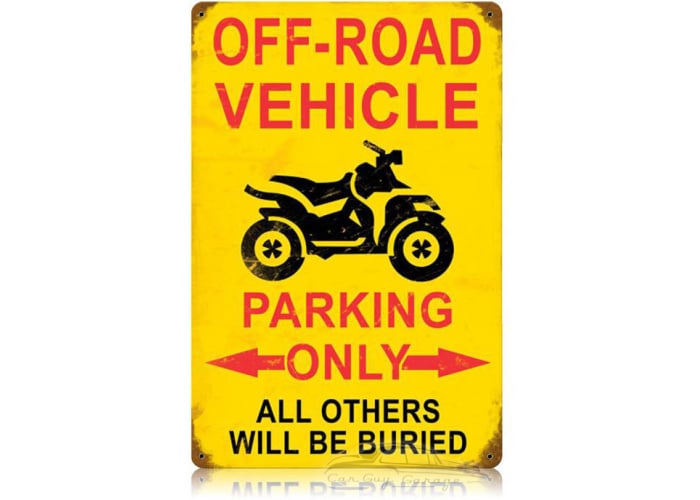Off-Road Parking Metal Sign - 12" x 18"