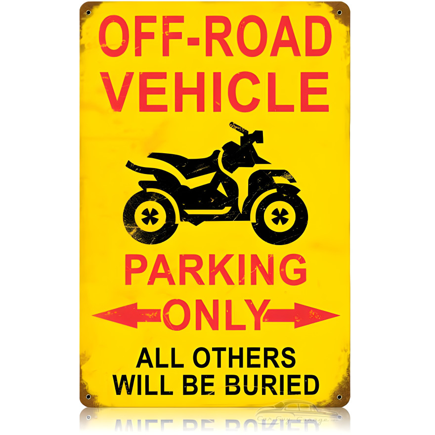 Off-Road Parking Metal Sign - 12" x 18"