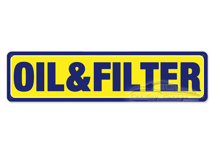 Oil Filter Metal Sign - 20" x 5"