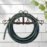 Decorative Oil-Rubbed Bronze Aluminum Wall-Mount Garden Hose Hanger