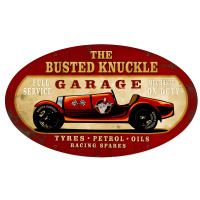Old Race Car Metal Sign - 24" x 14"