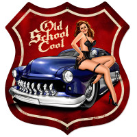 Old School Metal Sign - 28" x 28" Custom Shape