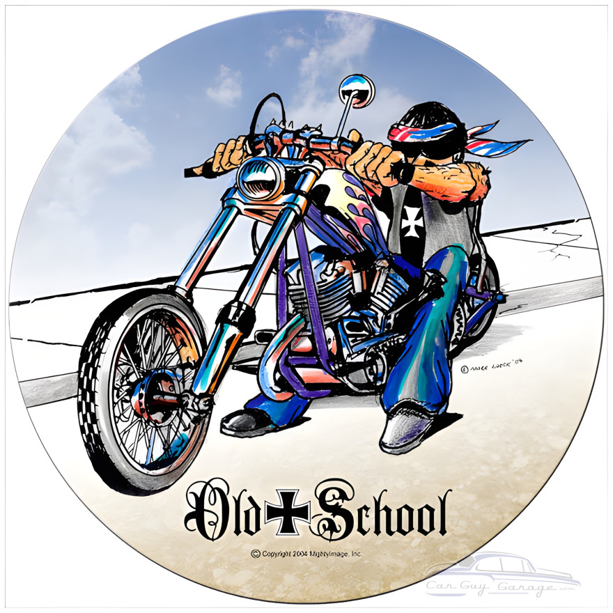 Old School Metal Sign - 14" Round