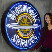 Oldsmobile Service Globe Neon Sign - 36" Round