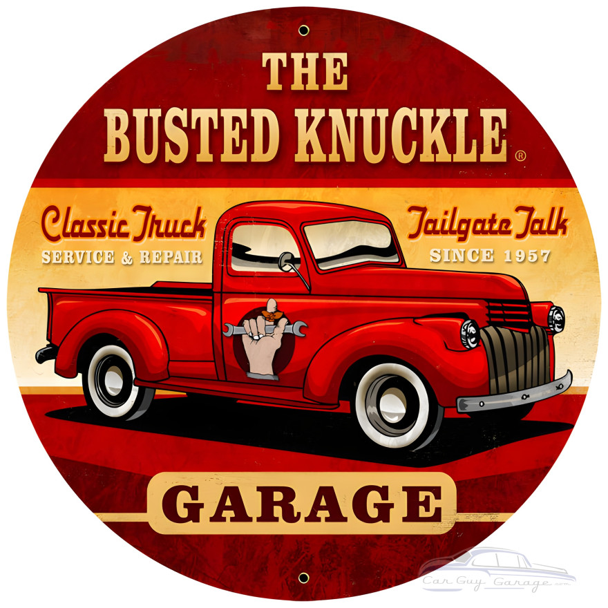 Old Truck Sign - 28" Round