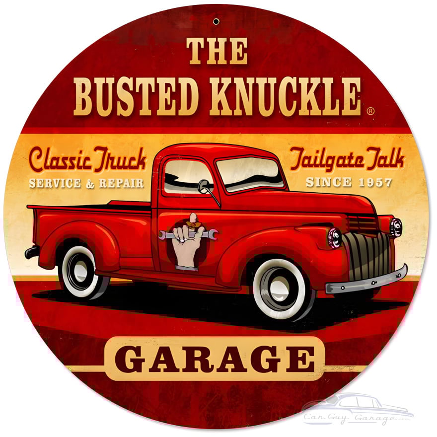 Old Truck Sign - 14" Round