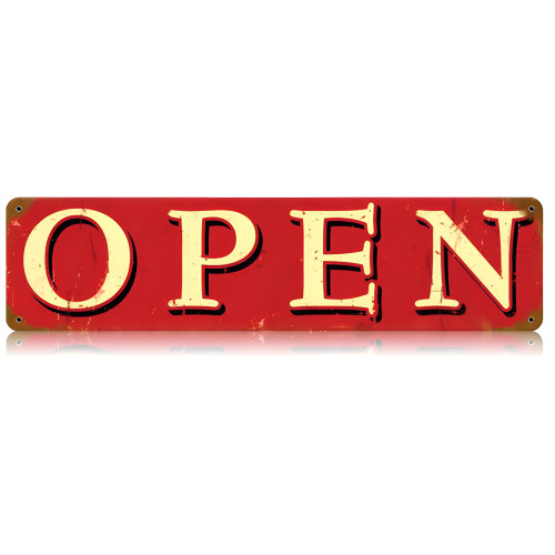Open Metal Sign - 20" x 5"