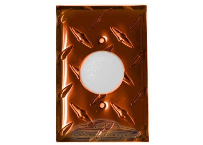 Orange Round Plug 1 5/8 Inch Outlet Diamond Plate Wall Plate