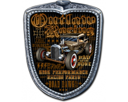 Outlaw Racing Grill Metal Sign - 15" x 18"