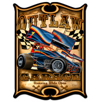 Outlaw Sprint Metal Sign - 24" x 33"