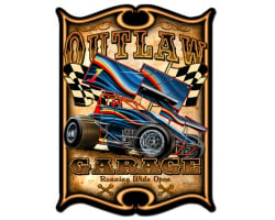 Outlaw Sprint Metal Sign - 24" x 33"