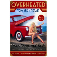 Overheated Repair Metal Sign - 12" x 18"