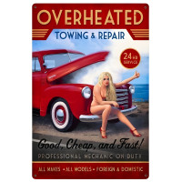 Overheated Repair XL Metal Sign - 24" x 36"
