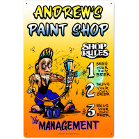 Painter Shop Metal Sign - 16" x 24"