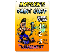 Painter Shop Metal Sign - 16" x 24"