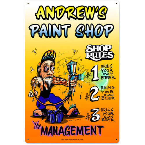 Painter Shop Metal Sign - 16" x 24"