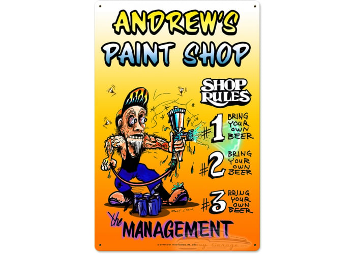 Painter Shop Metal Sign - 16" x 24"