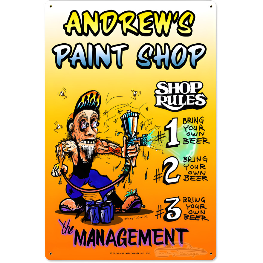 Painter Shop Metal Sign - 16" x 24"