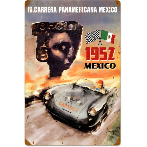 Panamericana Mexico Metal Sign - 16" x 24"