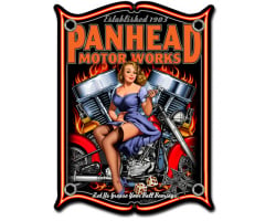 Panhead Metal Sign - 14" x 19"