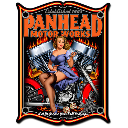 Panhead Metal Sign - 18" x 24"