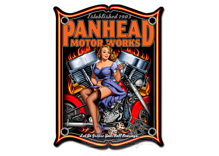 Panhead Metal Sign - 18" x 24"