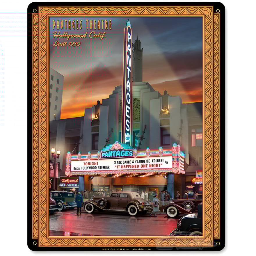 Pantages Deco Sign - 12" x 15"