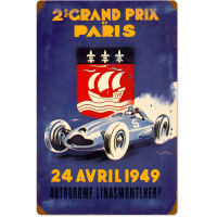 Paris Grand Prix Metal Sign - 16" x 24"