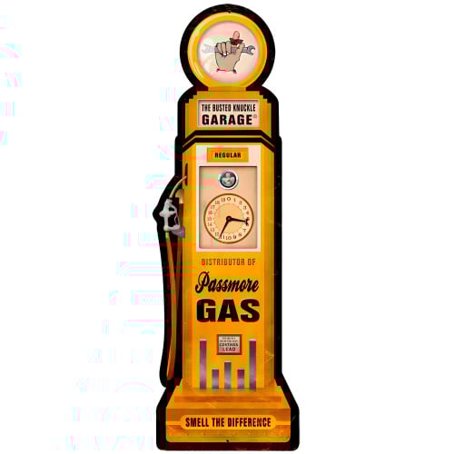 Passmore Gas Pump Sign - 7" x 24"