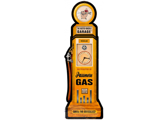 Passmore Gas Pump Sign - 7" x 24"