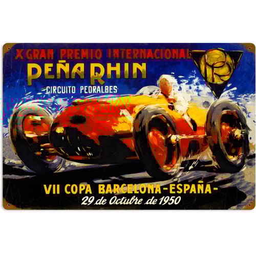 Pena Rhin Circuit Metal Sign - 16" x 24"