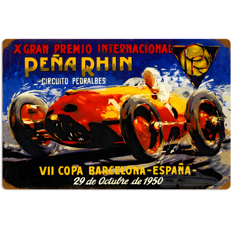 Pena Rhin Circuit Metal Sign - 16" x 24"