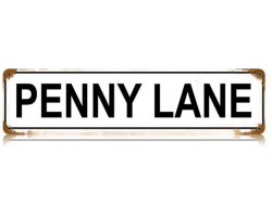Penny Lane Metal Sign - 20" x 5"