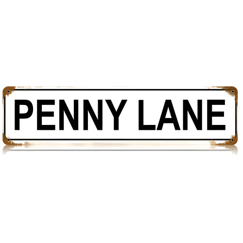 Penny Lane Metal Sign - 20" x 5"