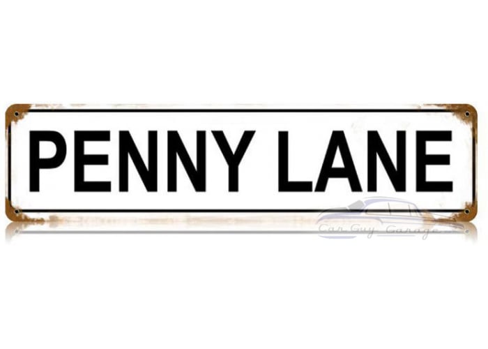 Penny Lane Metal Sign - 20" x 5"