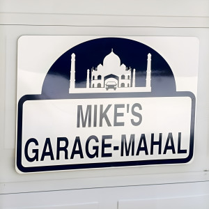 Personalized Metal Garage-Mahal Sign with Custom Name