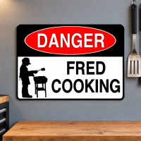 Custom BBQ Sign - Personalized Danger Aluminum Grill Plaque
